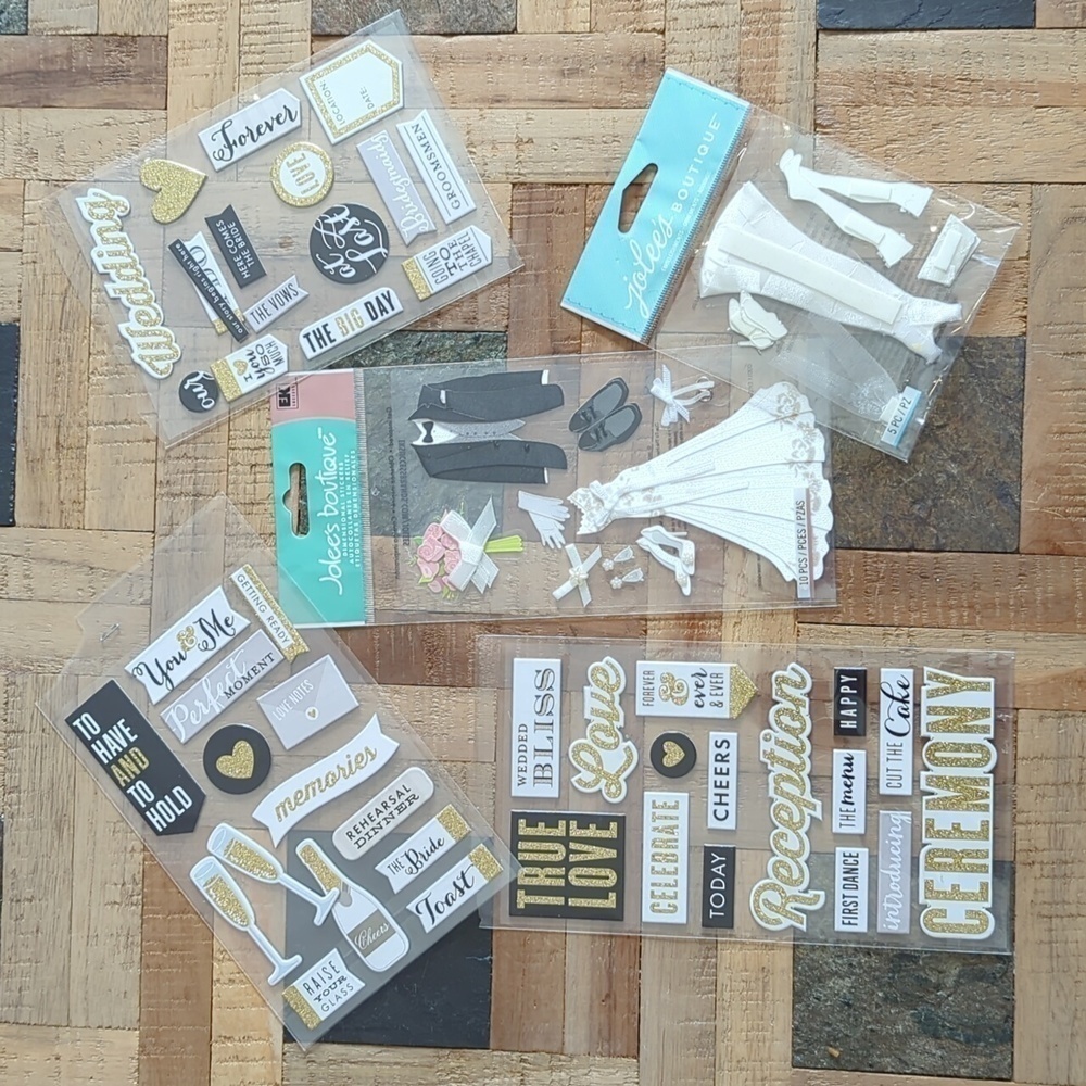 Wedding Scrapbooking Stickers Bundle